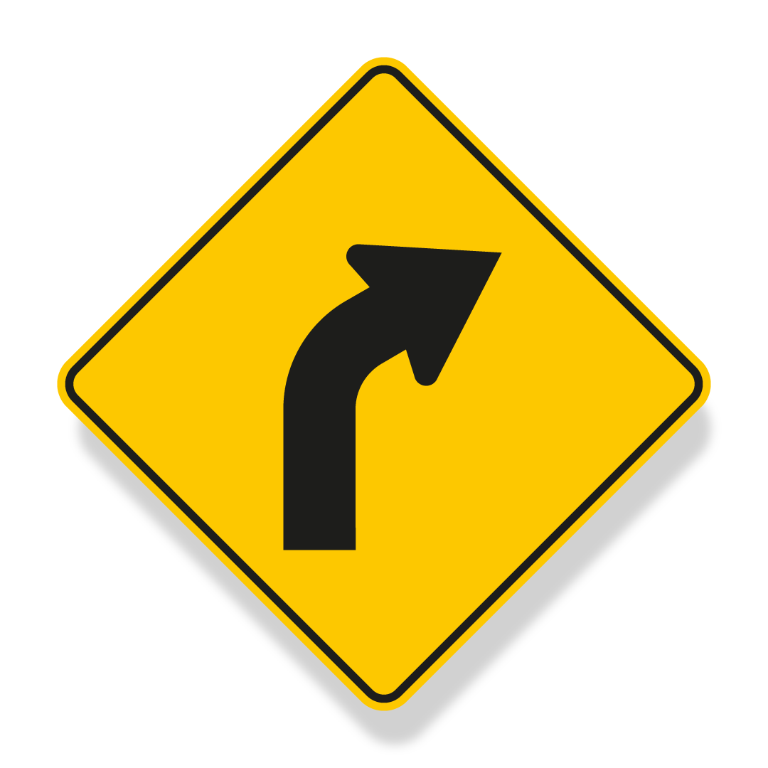 CURVA PRONUNCIADA A LA DERECHA